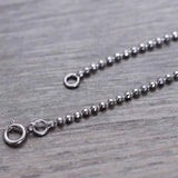 Arrival Pure S925 Silver Beads Chain Necklace for Women