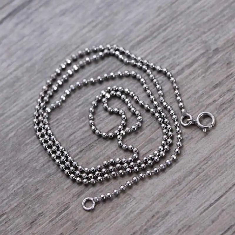 Arrival Pure S925 Silver Beads Chain Necklace for Women