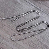 Arrival Pure S925 Silver Beads Chain Necklace for Women