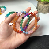 Natural Aventurine/Agate/Pink Crystal/Amazonite Beaded Bracelets