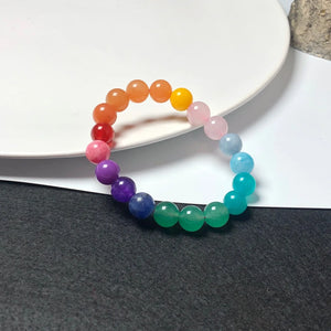 Natural Aventurine/Agate/Pink Crystal/Amazonite Beaded Bracelets