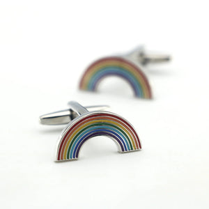 Arrival Rainbow Cuff Links Multi-color Brass Men's Cufflinks