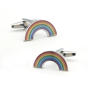 Arrival Rainbow Cuff Links Multi-color Brass Men's Cufflinks