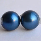 Real Pearl Earring 8MM Freshwater Pearl Stud Earrings Wedding Bridesmaid Gift