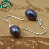Pink Purple Freshwater Pearl S925 Sterling Silver Dangle Earring