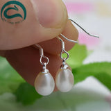 Pink Purple Freshwater Pearl S925 Sterling Silver Dangle Earring