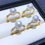 Adjustable Ring Mountings for Pearl Beads Stones