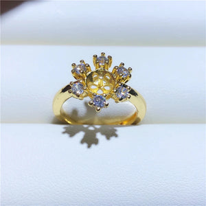 Adjustable Base Ring Mounting for Pearl Beads Stones
