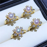 Adjustable Base Ring Mounting for Pearl Beads Stones