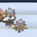 Adjustable Base Ring Mounting for Pearl Beads Stones