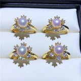 Adjustable Base Ring Mounting for Pearl Beads Stones