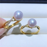 Adjustable Ring Mountings for Pearl Beads Stones