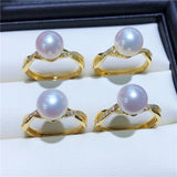 Adjustable Ring Mountings for Pearl Beads Stones