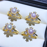 Adjustable Base Ring Mounting for Pearl Beads Stones