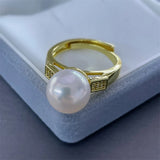 Adjustable Size Arrival Ring Base for Pearls Crystals Agate