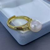 Adjustable Size Arrival Ring Base for Pearls Crystals Agate
