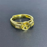 Adjustable Size Arrival Ring Base for Pearls Crystals Agate