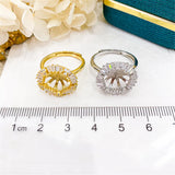 Adjustable S925 Sterling Silver Ring Mountings Jewelry Setting Parts DIY Making