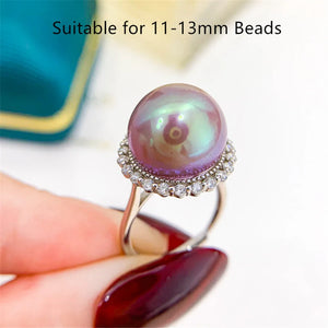 Adjustable S925 Sterling Silver Ring Mountings Jewelry Setting Parts DIY Making