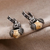 Arrival Romantic Love Heart Crown Wing Stud Earrings