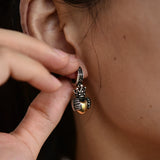 Arrival Romantic Love Heart Crown Wing Stud Earrings