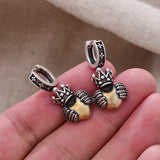 Arrival Romantic Love Heart Crown Wing Stud Earrings