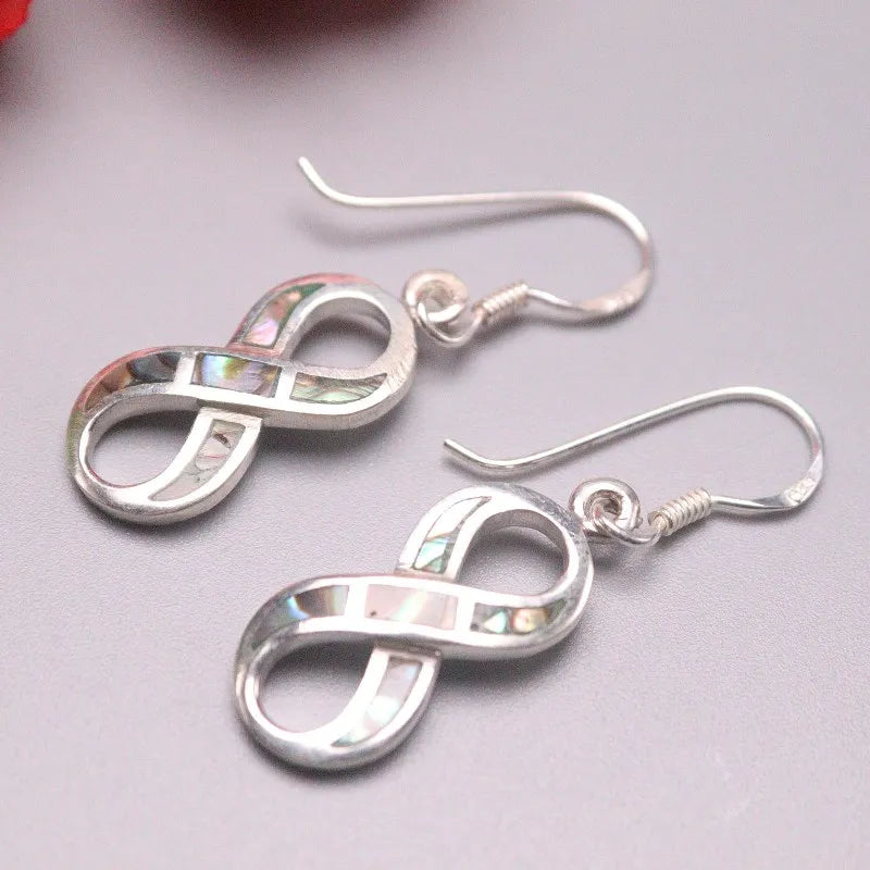 Colorful Shell Dangle Earrings 30x9mm