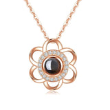 S925 Sterling Silver Love Memory 100 Languages I Love You Plum Pendant