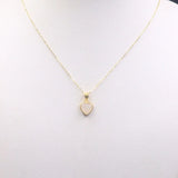 Nephrite Heart Sterling Silver Necklace Women Luck O Chain 14x9mm