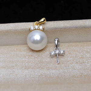 S925 Sterling Silver Pendant Mounts Base 3pcs/lot