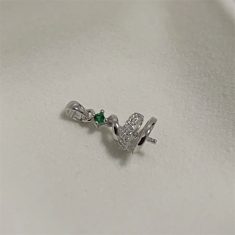 S925 Silver Pendant Mounts Base Settings 3pcs/lot