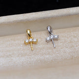S925 Sterling Silver Pendant Mounts Base 3pcs/lot