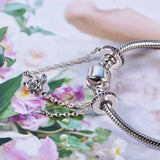 Safety Chain Silver Panda Beads for Charm Bracelets