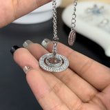Saturn Rhinestone Planet Necklace for Women