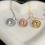 Saturn Rhinestone Planet Necklace for Women