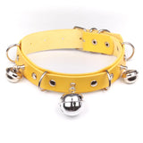 Sexy Girl Bell Pendant Necklace Women PU Leather Collar Jewelry