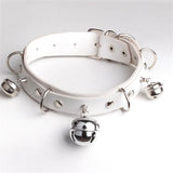 Sexy Girl Bell Pendant Necklace Women PU Leather Collar Jewelry