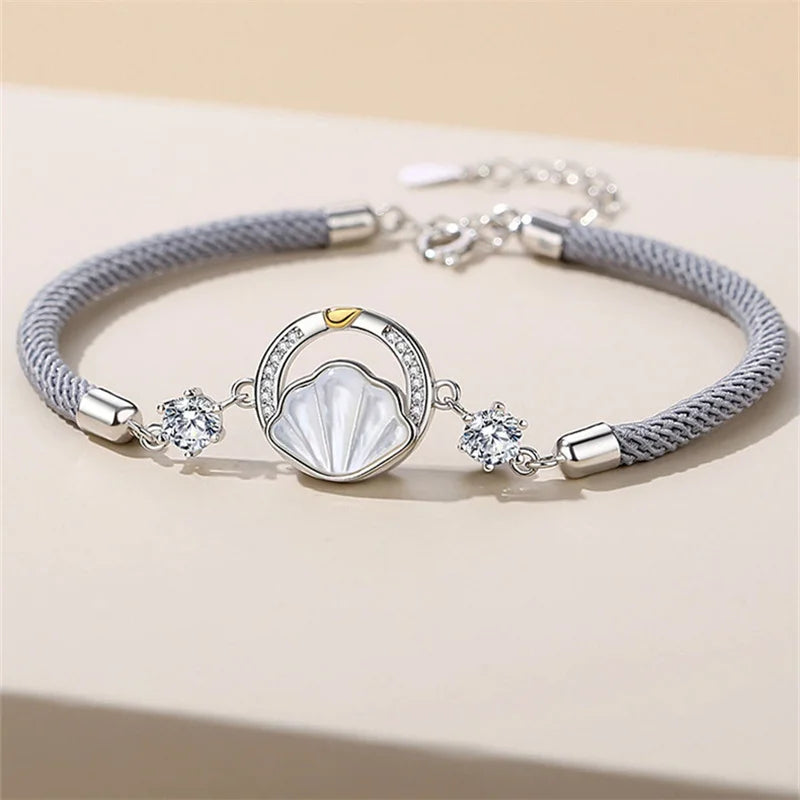 Arrival Shell Sun Whale Moon Zircon Bracelet High-end Rope Bracelet