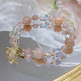 Multicolor Crystal Quartz Beaded Bracelet for Women