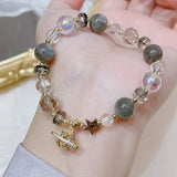 Multicolor Crystal Quartz Beaded Bracelet for Women
