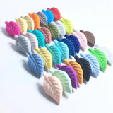 Silicone Cartoon Leaf Teether Beads for Baby - Flexible Silicone Pendant Teether