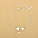 Party Jewelry Female Stars Anklets Silver Accessories Girl Christmas