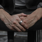 Arrival Silver 925 Sterling Ring Male Jewelry Adjustable Layer Lines Ring