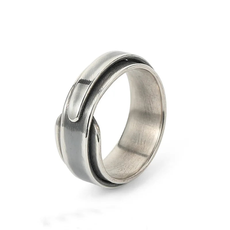 Arrival Silver 925 Sterling Ring Male Jewelry Adjustable Layer Lines Ring