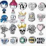 Silver Beads Boy & Girl Couple Charms for Bracelet