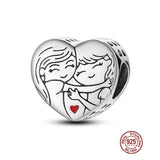Silver Beads Boy & Girl Couple Charms for Bracelet