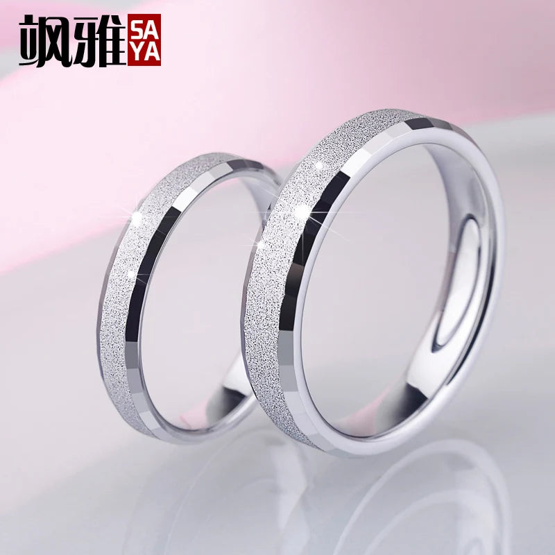 Arrival Silver Tungsten Ring for Couples Wedding Band Size 5-12