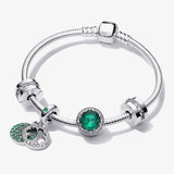 Silver Plated Charm Bracelet Crystal Beads DIY Animal Pet Jewelry