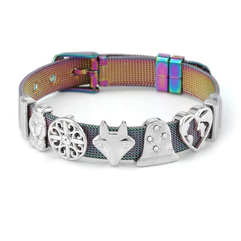 Silver Plated Animal Charm Beads for Stainless Steel Bracelets