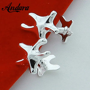 Silver Star Cufflinks for Men Women Jewelry